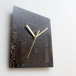 Dark Brown Circuit Board Wall Clock Silent Computer Clock - 9.7x7.9'' - thumbnail 2