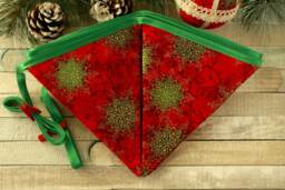 Red & Green Christmas Bunting Mandala Festive Garland - thumbnail 1