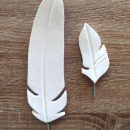 Feather Wall Art, Set Of 3 Feathers Decor, Hanging, Natural Art - thumbnail 3