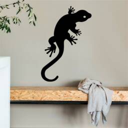 Gecko Vinyl Wall Art, Decal, Sticker, Transfer, Mural, Removable, Decor, Rent Friendly, Interior, Exterior, Full - 0563 - thumbnail 1