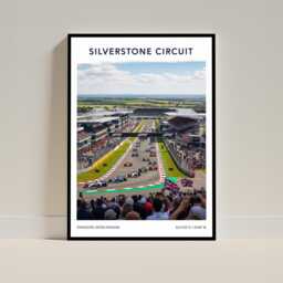 Silverstone Circuit Racing Poster - Photorealistic UK Motorsport Wall Art Print, Modern Home Decor Gift For Fans, British Travel - thumbnail 2