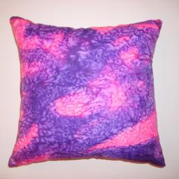 Pink & Purple Silk Pillow Cover - thumbnail 1