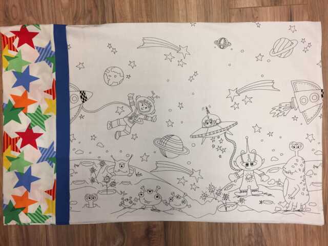 Color Me Pillowcase - Space Scene - image 1