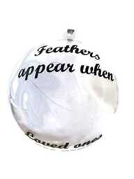 Feathers Appear Memorial Christmas Bauble, Remembrance Ornament - thumbnail 4