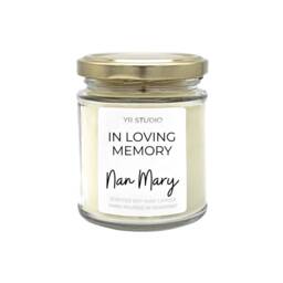 Personalised Memorial Candle , Gift, in Loving Memory, Bereavement Remembrance Condolence Candle Gift - thumbnail 2