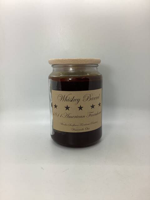 Whiskey Barrel Highly Scented Candle /Apothecary Jar 26 Oz /Paraffin Wax/Farmhouse Candle/Hand Poured Candle/Country-Primitive - image 1