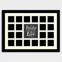 Multi-Photo Family Collage Frame - 20 Instagram Photos, Black Wood - thumbnail 2