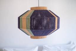 Japanese Paper String Pendant Light Handmade Art Deco Woven Lamp - thumbnail 1