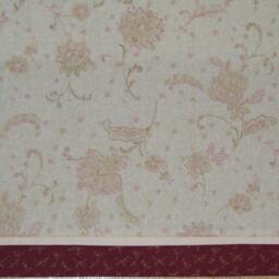 Brown Beige Cranberry Floral Valance 17x52 - Parchment Window Treatment Cottage Curtain Custom Drapes Handmade - thumbnail 2