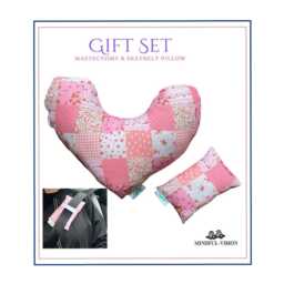 Mastectomy Pillow Gift Set Heart Comfort & Seatbelt Cushion - thumbnail 1