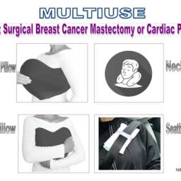 Mastectomy Pillow Gift Set Heart Comfort & Seatbelt Cushion - thumbnail 3