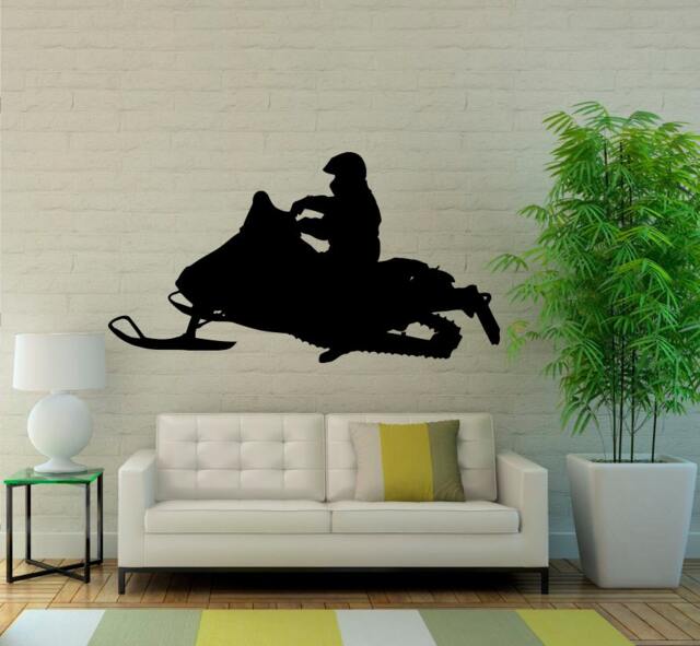 Snowmobiles Wall Vinyl Decal Sticker Racing Winter Extreme Sport Art Design Murals Interior Home Decor - 7Snn8 - image 1