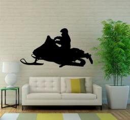 Snowmobiles Wall Vinyl Decal Sticker Racing Winter Extreme Sport Art Design Murals Interior Home Decor - 7Snn8 - thumbnail 1