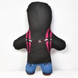 Pink Baby Carrier - 2 Faces Personalised Mini Me??? Photo Doll/Face Teddy Novelty Gift - thumbnail 3
