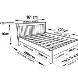 "Nodax Wooden Solid Pine Bed Frame Model ""F17" - thumbnail 4