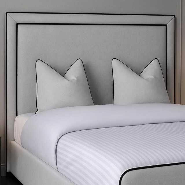 Swan Design Velvet Headboard - Wall Mounted, UK Sizes - image 1