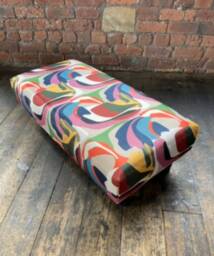 Handmade Fabric Ottoman Bench Multi-Color, UK Made
