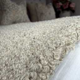 Boucle Taupe Bed Runner - Luxury Handmade Scarf Throw For Double, King & Super Bedding - thumbnail 2