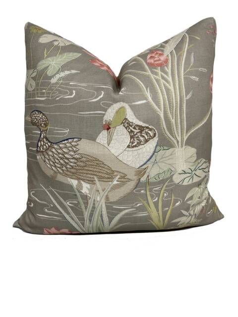 Lee Jofa Luzon Print Fawn Cushion Pillow Double Sided - image 1
