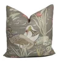 Lee Jofa Luzon Print Fawn Cushion Pillow Double Sided - thumbnail 1