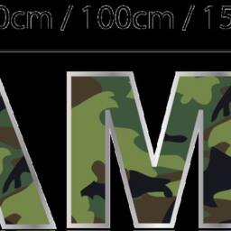 Personalised Army Camouflage Named Decal Kids Wall Sticker Teenager Bedroom - thumbnail 2