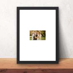 Instax Wide Photo Frame - Single A4 Wall Or Shelf Display Black Wooden Instant Camera Holder - thumbnail 3