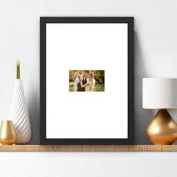 Instax Wide Photo Frame - Single A4 Wall Or Shelf Display Black Wooden Instant Camera Holder - thumbnail 4