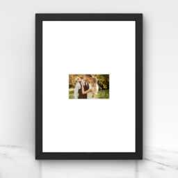 Instax Wide Photo Frame - Single A4 Wall Or Shelf Display Black Wooden Instant Camera Holder - thumbnail 2