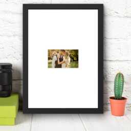 Instax Wide Photo Frame - Single A4 Wall Or Shelf Display Black Wooden Instant Camera Holder
