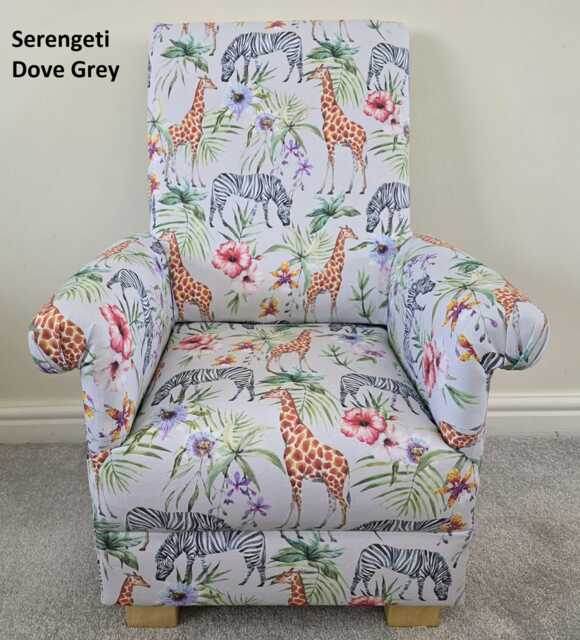 Children's Armchairs Safari Animals Green Trucks Diggers Iliv Scandi Birds Ochre Red Blue Kids Chairs Boys Girls Seat Cars Patchwork Fairies - image 1