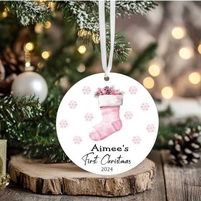 Kids Christmas Girls Boys Personalised Bauble Gift Present Keepsake Train Tree Xmas Daughter Son Nephew Niece