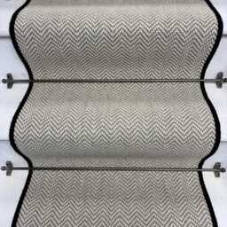 Herringbone Dapple Wool Stair Runner With 100% Edge - thumbnail 2