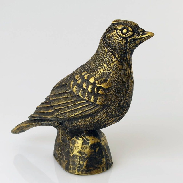 Imitation Bronze Skylark Bird Statue Hand Cast Resin Figurine - image 1