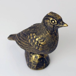 Imitation Bronze Skylark Bird Statue Hand Cast Resin Figurine - thumbnail 2