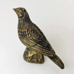 Imitation Bronze Skylark Bird Statue Hand Cast Resin Figurine - thumbnail 3