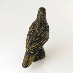 Imitation Bronze Skylark Bird Statue Hand Cast Resin Figurine - thumbnail 4