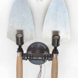 Concrete Trowel Wall Sconce. Brick Masonry Industrial Style Light. Edison - thumbnail 3