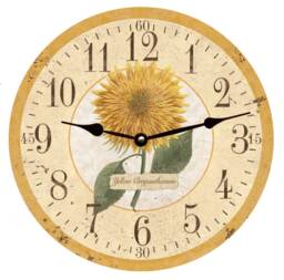 Rustic Floral Clock - Country Cottage - thumbnail 1