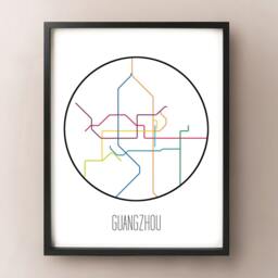 Guangzhou, China - Minimalist Metro Subway Art Print ???????????? - thumbnail 2