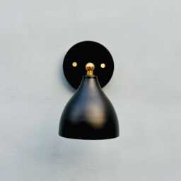 Handmade Black & Brass Wall Sconce - Modern Industrial Lighting - thumbnail 3