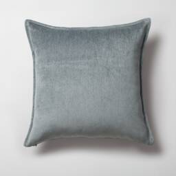 Blue Viscose Velvet Lumbar Pillow Cover Luxury Decorative Throw - thumbnail 3