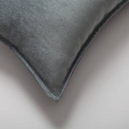 Blue Viscose Velvet Lumbar Pillow Cover Luxury Decorative Throw - thumbnail 2