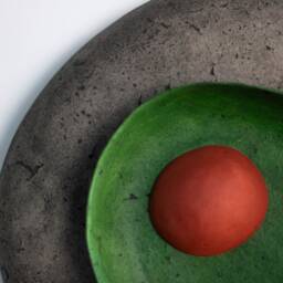 Organic Wall Lamp From Paper Mache - Dark Grey - thumbnail 4