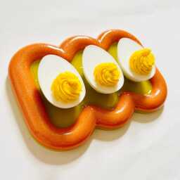 Deviled Egg Wall Hanging/Dopamine D??cor/Fake Food/Kitchen D??cor/Food D??cor/Pop Art/Maximalist D??cor/Unique Gift/Funny Decor - thumbnail 4
