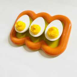 Deviled Egg Wall Hanging/Dopamine D??cor/Fake Food/Kitchen D??cor/Food D??cor/Pop Art/Maximalist D??cor/Unique Gift/Funny Decor - thumbnail 2