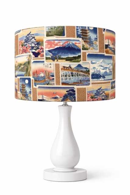 Japanese Landscapes Lampshade Oriental Style - image 1