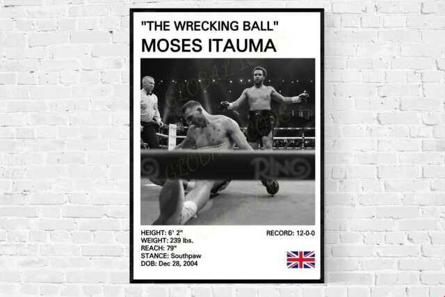 Moses Itauma Boxing Poster The Wrecking Ball Art Print - image 1