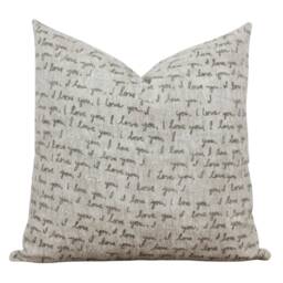 Script Pillow Cover I Love You Monogram Accent Decorative Throw Cushion 20x20 16x26 18x18 Pillows - Sara - thumbnail 3