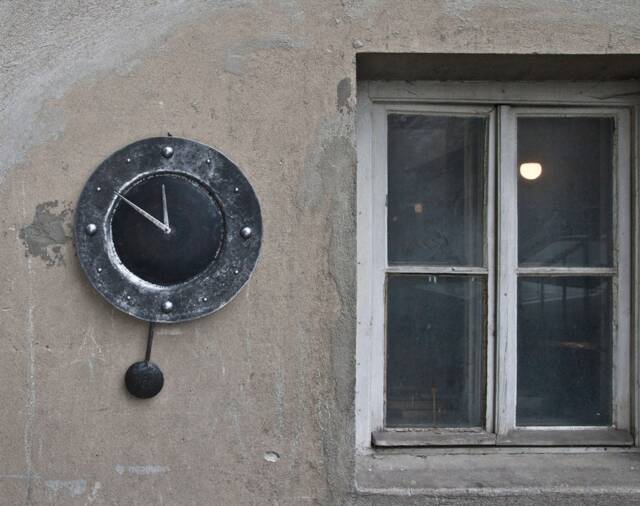 Metal Round Wall Clock, Pendulum Clock Industrial Design, Whimsical Art By Thesteelstylethings 6Th Iron Anniversary - image 1