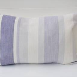 Laura Ashley Purple Stripe Cushion Pale Iris Handmade With Zip Closure - thumbnail 2